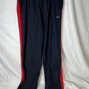 Vintage Y2K Nike Track Pants Mens XL navy Red Baggy Loose Fit Mesh Lined Sports